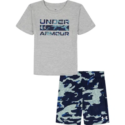 Under Armour Kids' Camo Logo Graphic T-shirt & Shorts Set In Multi