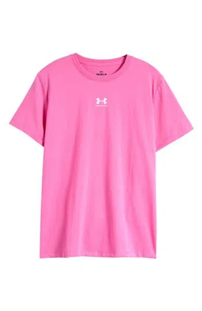Under Armour Rival Core Women's Short Sleeve Vivid Magenta In Pink