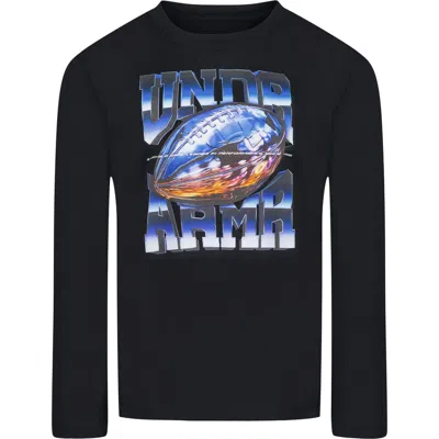 Under Armour Kids' Chrome Football Tech Long Sleeve T-shirt In Black