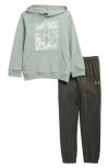 Under Armour Kids' Compass Hoodie & Joggers Set In Brown