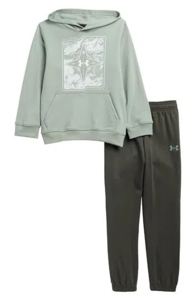 Under Armour Kids' Compass Hoodie & Joggers Set In Brown