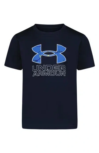Under Armour Kids' Core Logo Fill Tech Graphic T-shirt In Blue