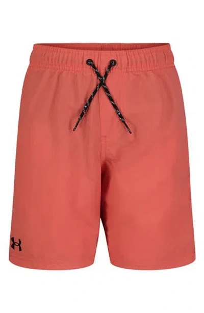 Under Armour Kids' Crinkle Volley Swim Trunks In Coho