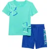Under Armour Kids' Dimension Core T-shirt & Shorts Set In Blue