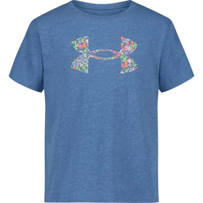 Under Armour Kids' Ditsy Logo Graphic T-shirt In Blue