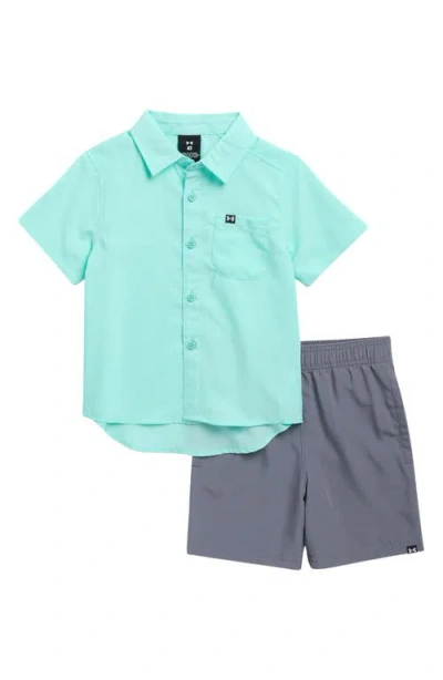 Under Armour Babies'  Kids' Drift Tide Short Sleeve Button-up Shirt & Shorts Set In Multi