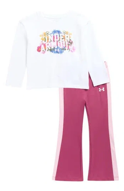 Under Armour Kids' Floral Graphic T-shirt & Yoga Pants Set In Multi