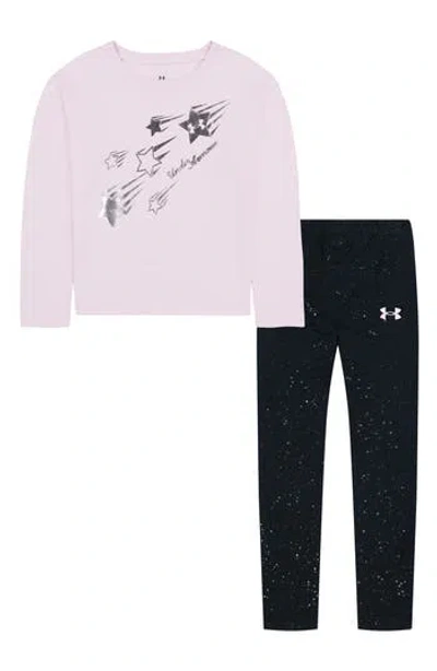 Under Armour Kids' Foil Graphic Long Sleeve Tee & Leggings Set In Pink