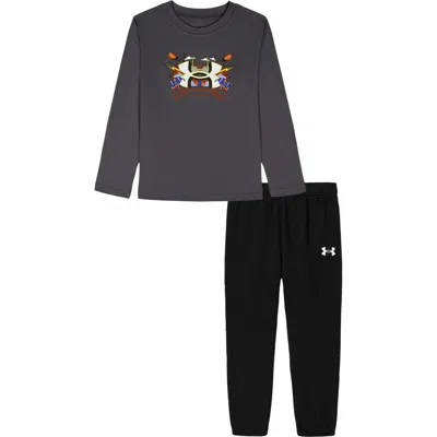Under Armour Kids' Football Logo T-shirt & Joggers Set In Multi