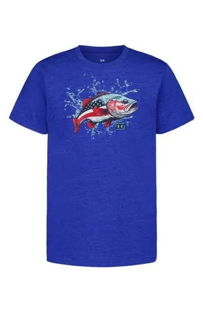 Under Armour Kids' Freedom Bass Graphic T-shirt In Blue