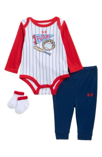 Under Armour Babies'  Kids' Future Mvp 3-piece Bodysuit, Pants & Socks Set In Blue