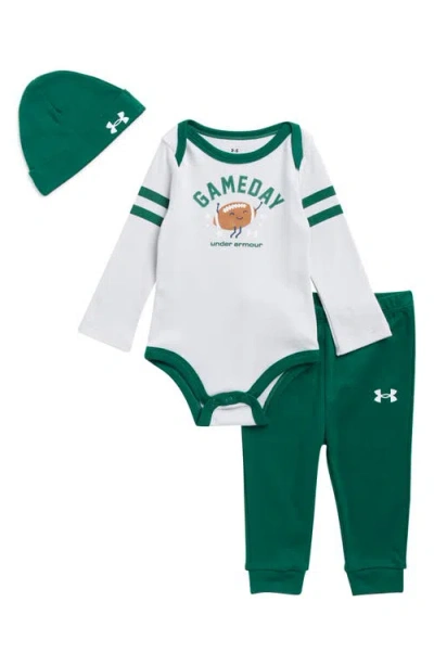 Under Armour Babies'  Kids' Gameday 3-piece Bodysuit, Pants & Beanie Set In White