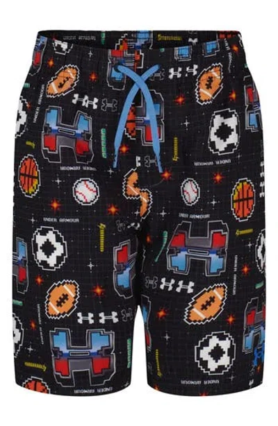 Under Armour Kids' Gamer Mode Volley Swim Trunks In Multi
