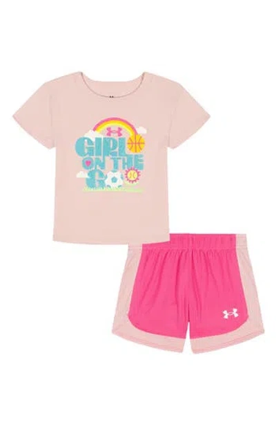 Under Armour Kids' Graphic Baby Tee & Mesh Shorts Set In Pattern