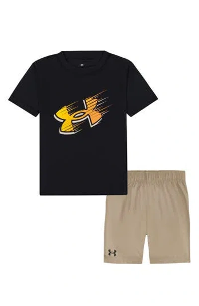 Under Armour Kids' Graphic T-shirt & Shorts Set In Black