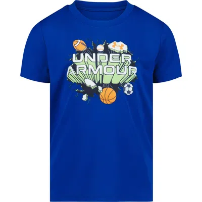 Under Armour Kids' Graphic Tech Print T-shirt In Blue