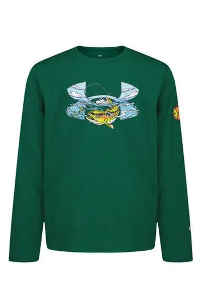 Under Armour Kids' Great Catch Graphic T-shirt In Green