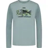 Under Armour Kids' Half Bass Long Sleeve Graphic T-shirt In Blue