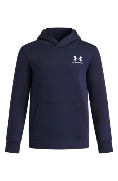 Under Armour Kids' Icon Cotton Blend Fleece Hoodie In Blue