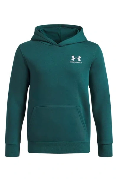 Under Armour Kids' Icon Cotton Blend Fleece Hoodie In Green