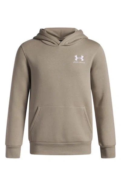 Under Armour Kids' Icon Cotton Blend Fleece Hoodie In Neutral