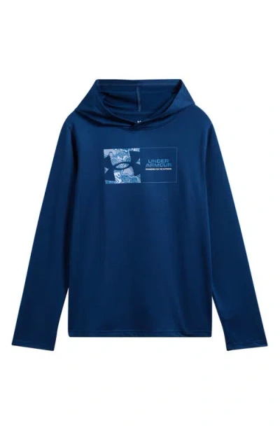 Under Armour Kids' Latitude Box Graphic Hoodie In Blue