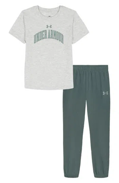 Under Armour Kids' Logo T-shirt & Joggers Set In Green