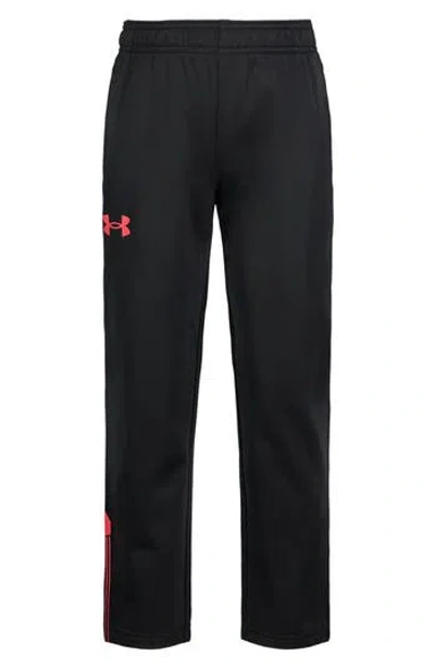 Under Armour Kids' Logo Tapered Sweatpants In Black/red