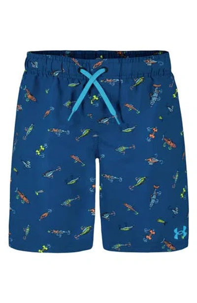 Under Armour Kids' Lure Ditsy Volley Swim Trunks In Multi