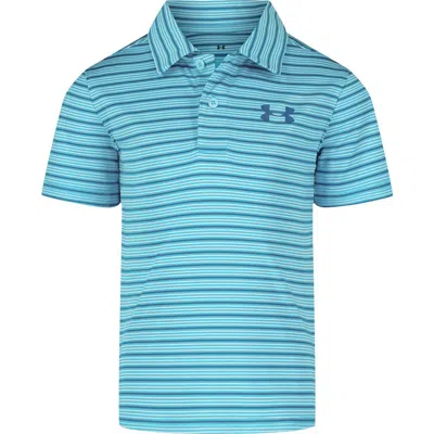 Under Armour Kids' Matchplay Stripe Polo In Blue