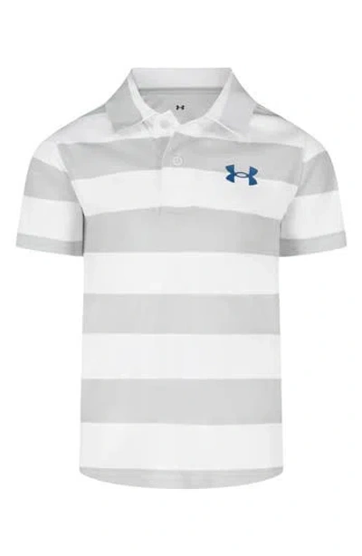 Under Armour Kids' Matchplay Stripe Polo In White