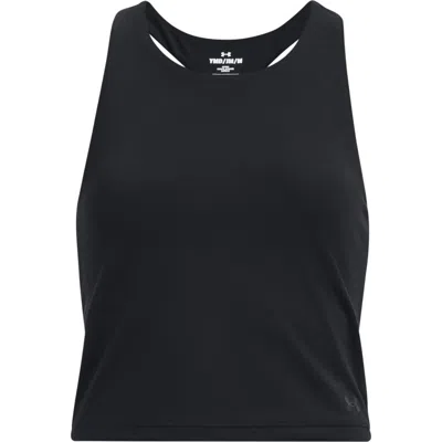 Under Armour Kids' Motion Crop Racerback Tank In Black