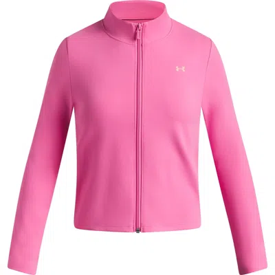 Under Armour Kids' Motion Full Zip Fleece Top In Pink Frenzy