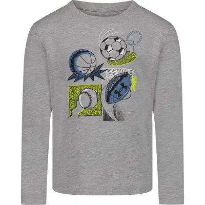 Under Armour Kids' Multi Sport Long Sleeve T-shirt In Gray