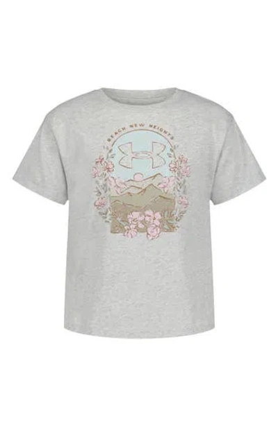 Under Armour Kids' New Heights Logo Graphic T-shirt In Gray