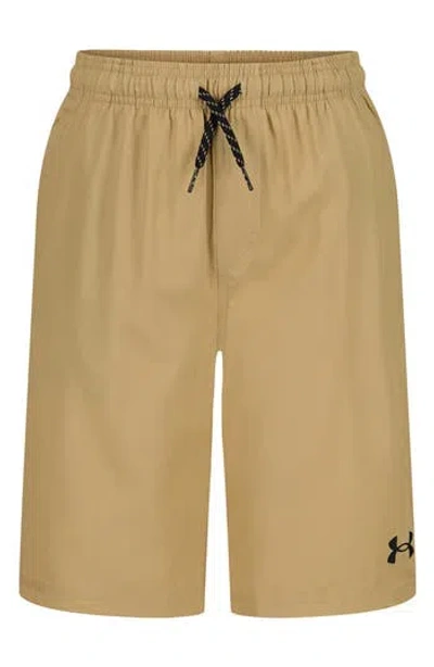 Under Armour Kids' Od Stretch Shorts In Brown
