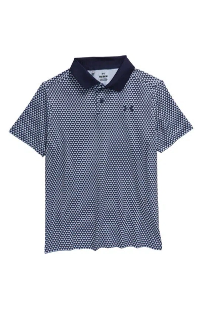 Under Armour Kids' Performance Print Polo In Celeste