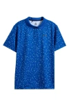 Under Armour Kids' Performance Print Polo In Tech Blue/nimbus Blue