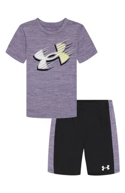 Under Armour Kids' Performance Tech Moves T-shirt & Shorts Set In Gray