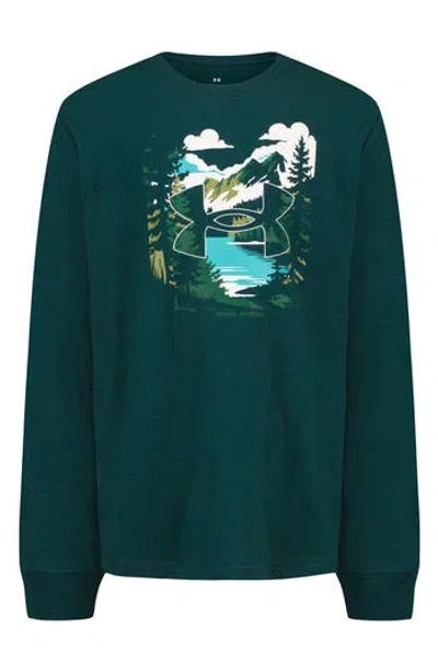 Under Armour Kids' Poster Long Sleeve Graphic T-shirt In Green