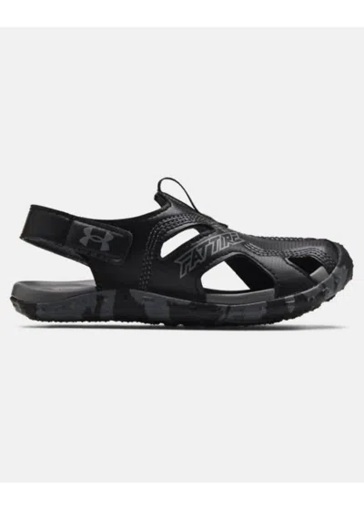 Under Armour Kids' Pre School Fat Tire Defender Slide Sandal In Black