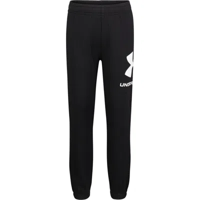 Under Armour Kids' Rival Big Logo Fleece Joggers In Black