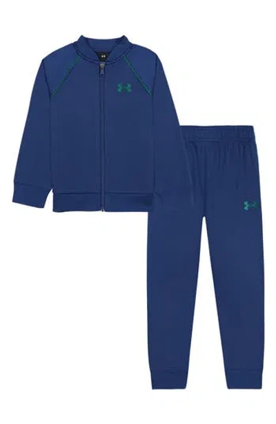 Under Armour Kids' Rival Bomber Track Suit Set In Blue