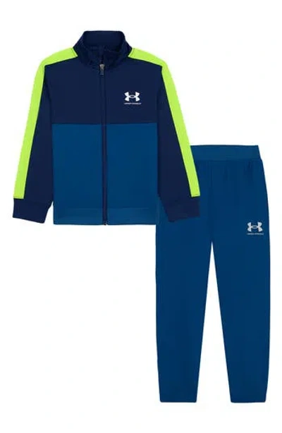 Under Armour Kids' Rival Colorblock Track Suit In Blue