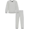 Under Armour Kids' Rival Crewneck & Joggers Set In Gray