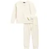 Under Armour Kids' Rival Crewneck Sweatshirt & Joggers Set In Neutral