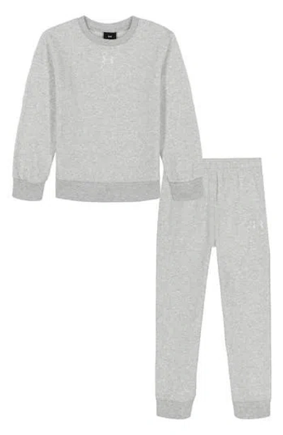 Under Armour Kids' Rival Crewneck Sweatshirt & Pants Set In Gray
