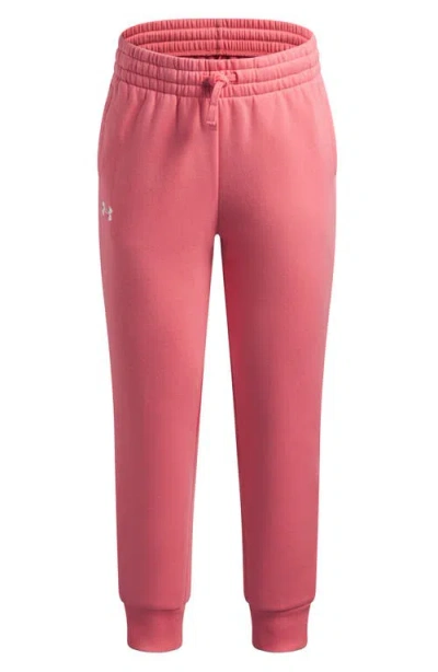 Under Armour Kids' Rival Fleece Cotton Blend Joggers In Pink