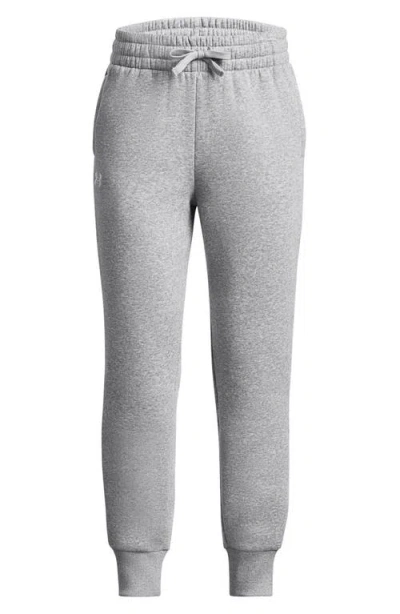 Under Armour Kids' Rival Fleece Cotton Blend Joggers In Gray