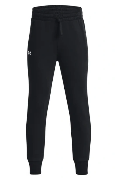 Under Armour Kids' Rival Fleece Cotton Blend Joggers In Black
